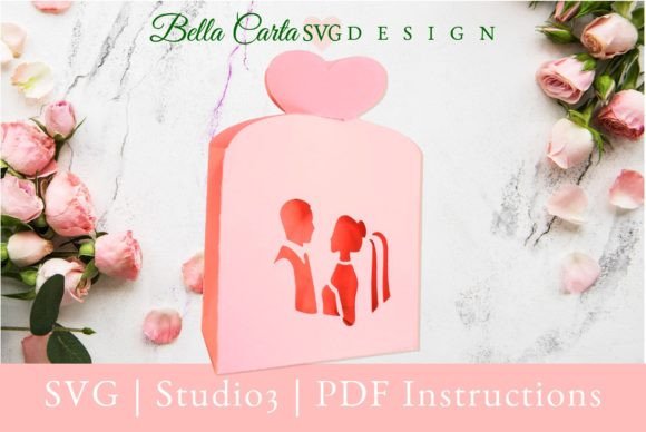 Download Bride and Groom Wedding SVG Favor Box - Wedding svg Collection