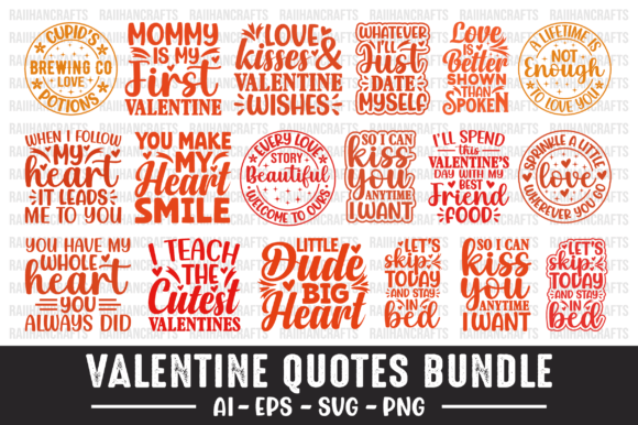 Download Valentine Quotes Design Bundle SVG - Premium Bundle