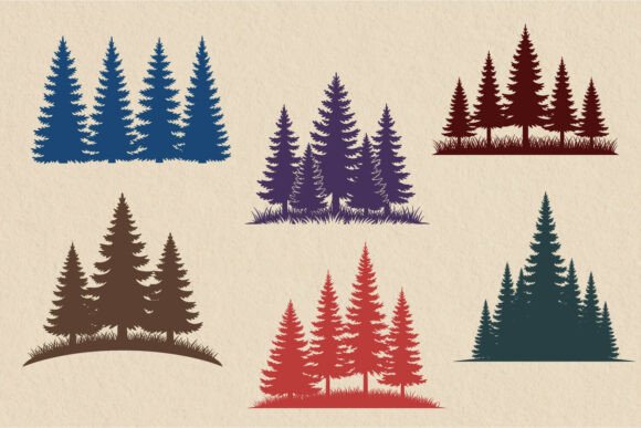 Download Colorful Pine Tree Forest SVG Bundle - Forest svg bundle Collection