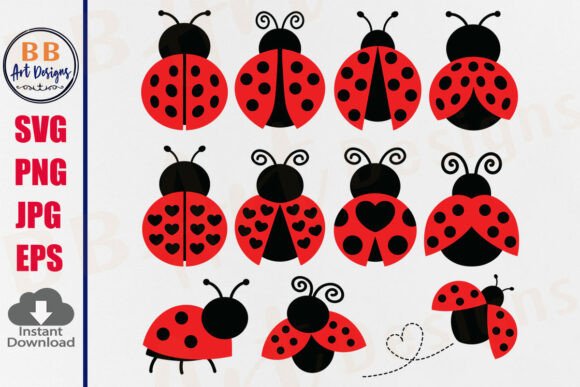 Download Ladybug Svg Lady Bug Png Clipart Heart - Clipart heart Collection