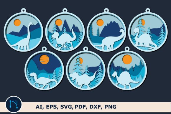 Download Layer Dinosaur in Forest SVG Bundle - Forest svg bundle Collection