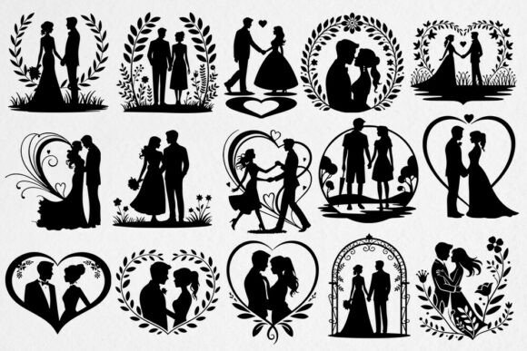 Download Wedding SVG Bundle - Bride and Groom - Wedding svg Collection